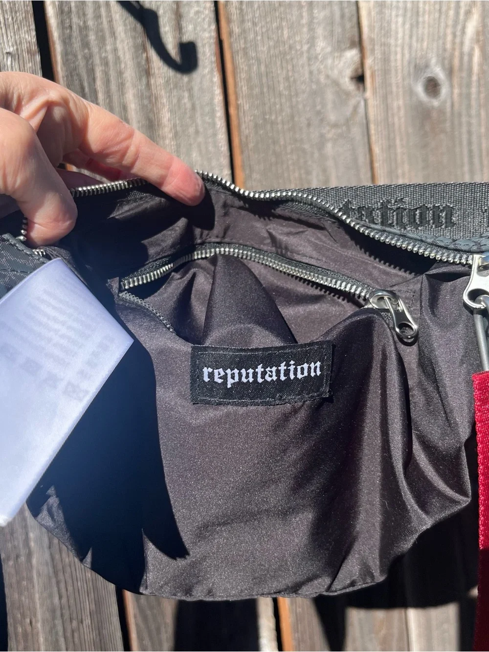 Reputation Album Taylor Swift black snakeskin handbag
